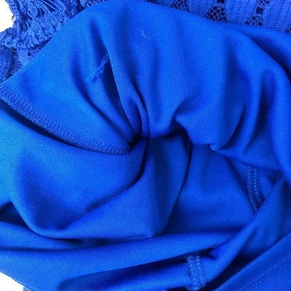 Tiana B Royal Blue Laced Fully Lined Dress Size S - Picture 8 of 8